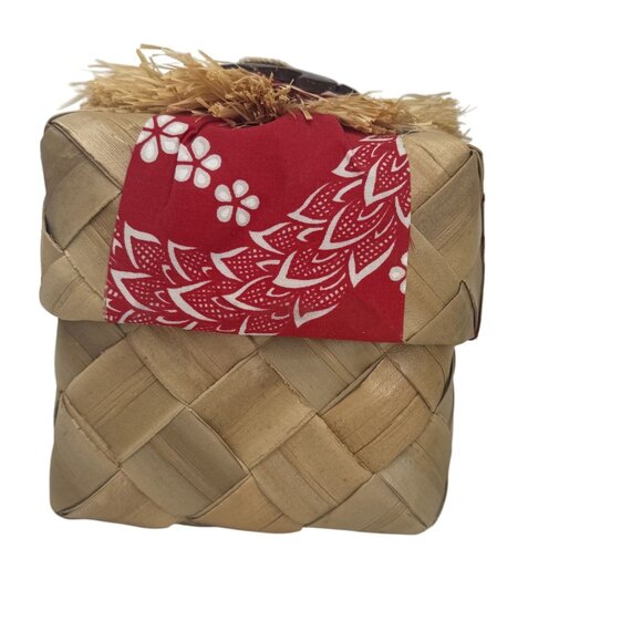 Hawaiian Handmade Natural Fiber Woven Lidded 2 PC Box Set Tiki Island Gift Boxes - Picture 11 of 13